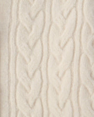 Girls Cable Knit Cardigan Sweater - Cream