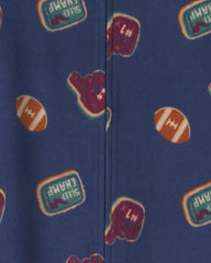 Boys 1-Piece Varsity Fleece Loose Fit Pajama - Navy Blue