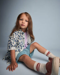 Toddler Boy Button-Down Short-Sleeve Shirt in Wildflower Print - Cream