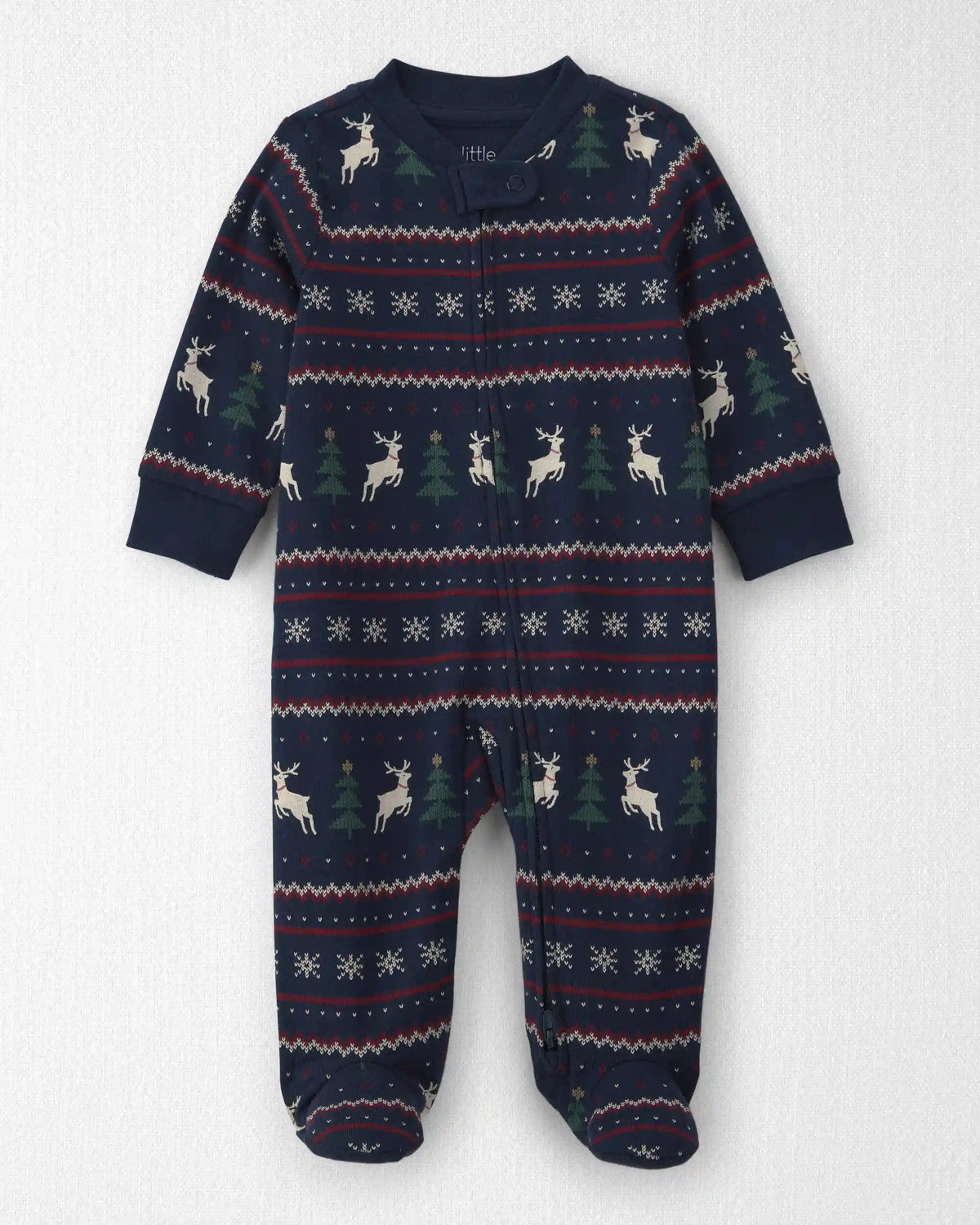Baby Organic Cotton Fair Isle Sleep & Play Pajamas