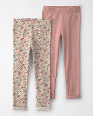 Toddler Girl 2-Pack Organic Cotton Leggings