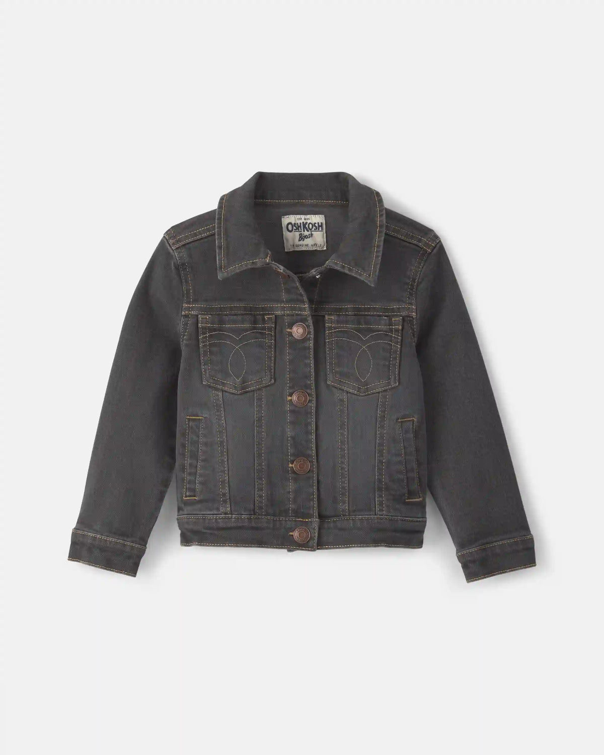Toddler Girl Denim Jacket - Charcoal Wash