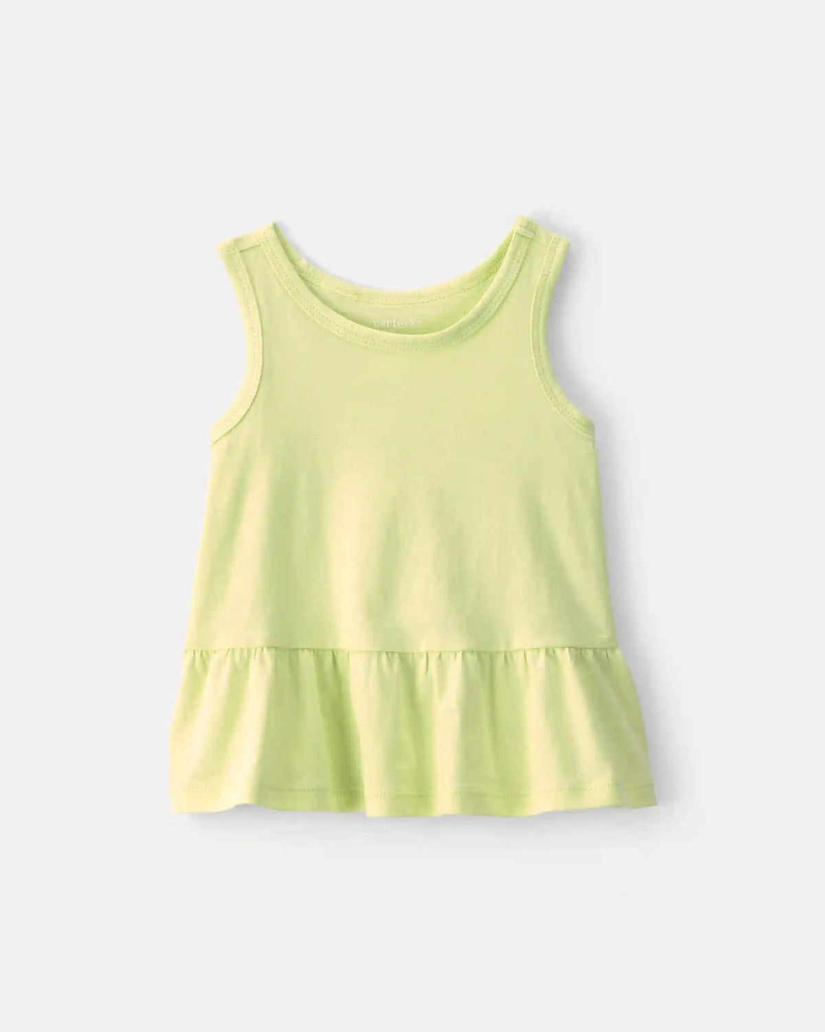 Baby Girl Peplum Tank Top - Green