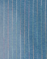 Girls Rainbow Stripe Denim Wrap Skort - Medium Wash