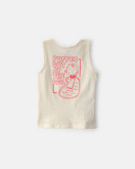 Baby Boy Puffer Fish Graphic Tank - Cream
