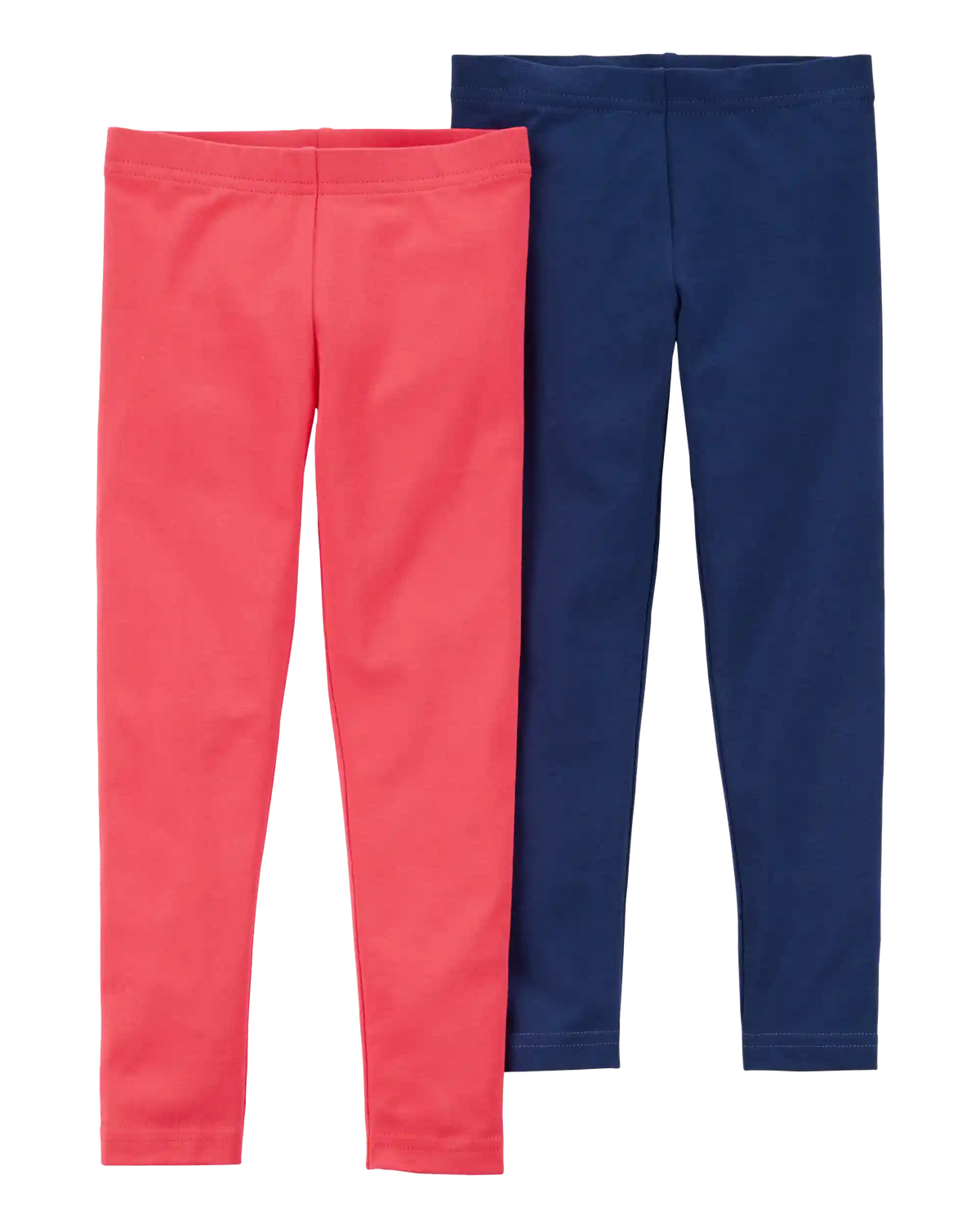 Baby 2-Pack Red & Navy Cotton Stretch Leggings