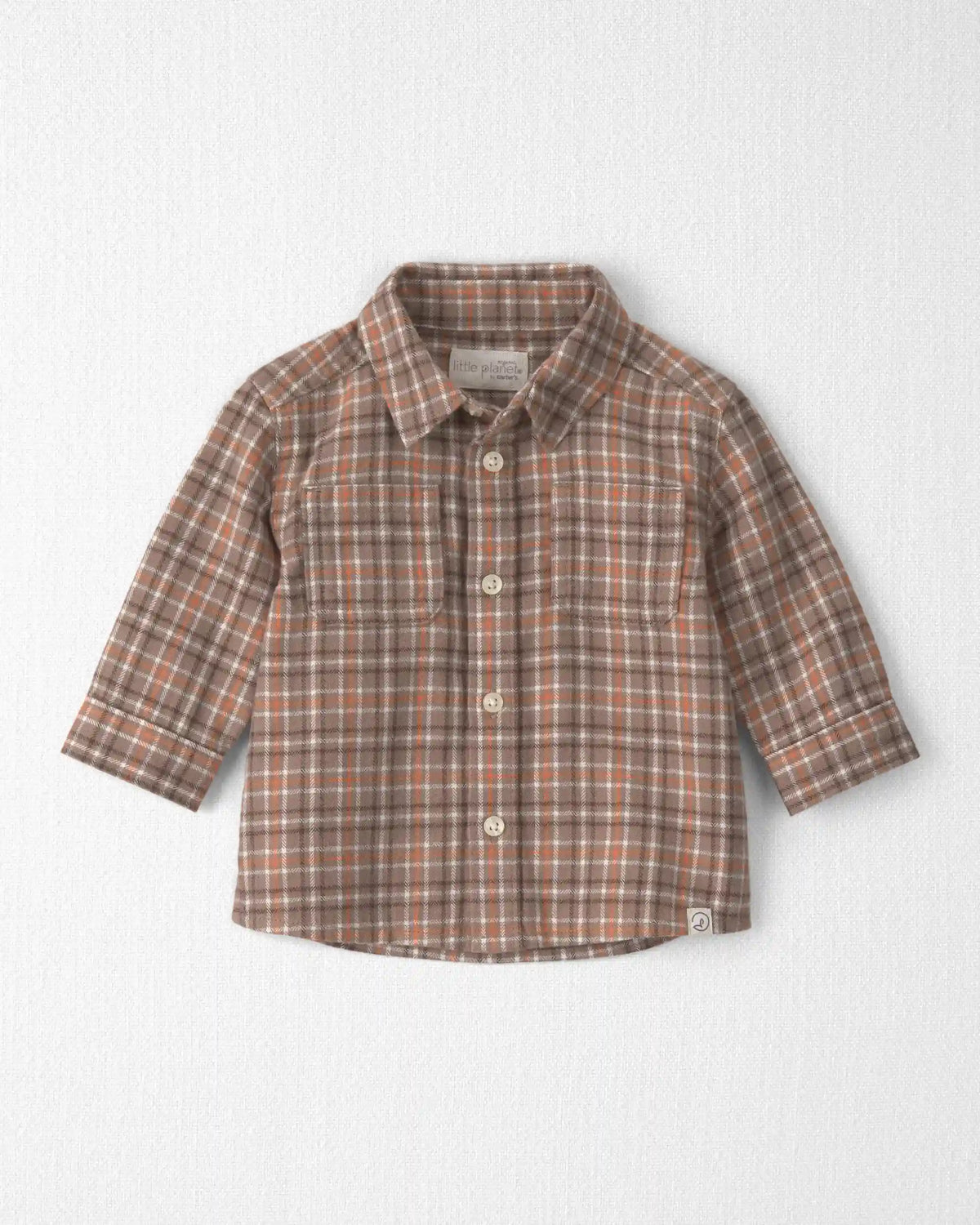 Baby Boy Organic Cotton Flannel Button-Down Shirt