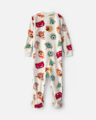 Baby Boy 1-Piece Pixar 2-Way Zip DreamPlush Snug Fit Footed Pajama - Cream