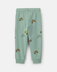 Toddler Boy Monster Truck Joggers - Green