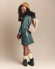 Bear Corduroy Square Backpack - Tan
