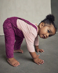 Baby Girl Corduroy Overalls - Purple