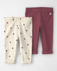 Baby Girl 2-Pack Organic Cotton Leggings