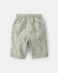 Baby Girl Floral Barrel Pants - Green