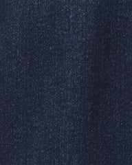 Baby Elastic Strap Denim Overalls - Dark Wash