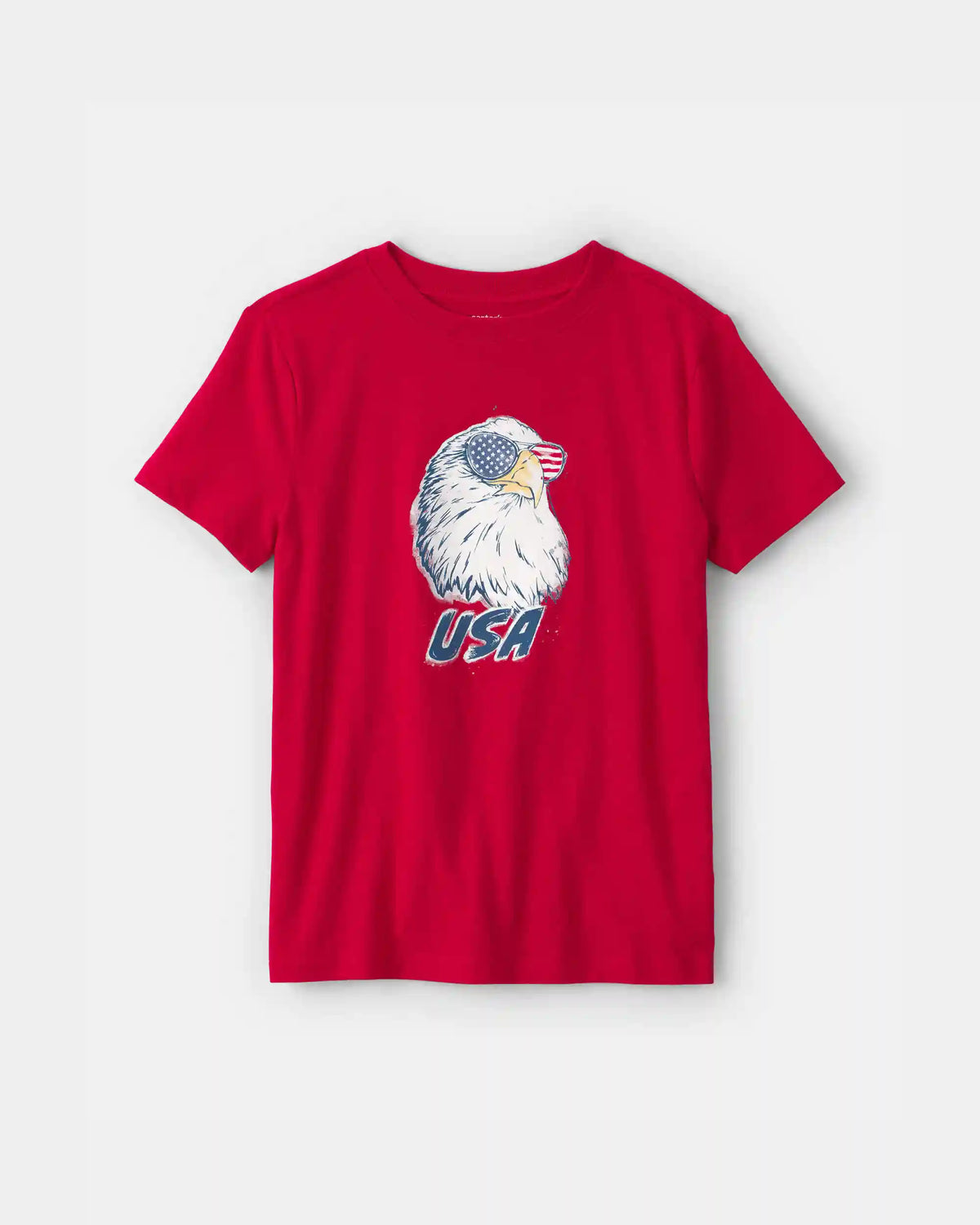 Kids Fourth Of July Eagle Graphic Tee - Red