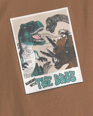 Boys Dinosaur Bros Long-Sleeve Graphic Tee - Brown