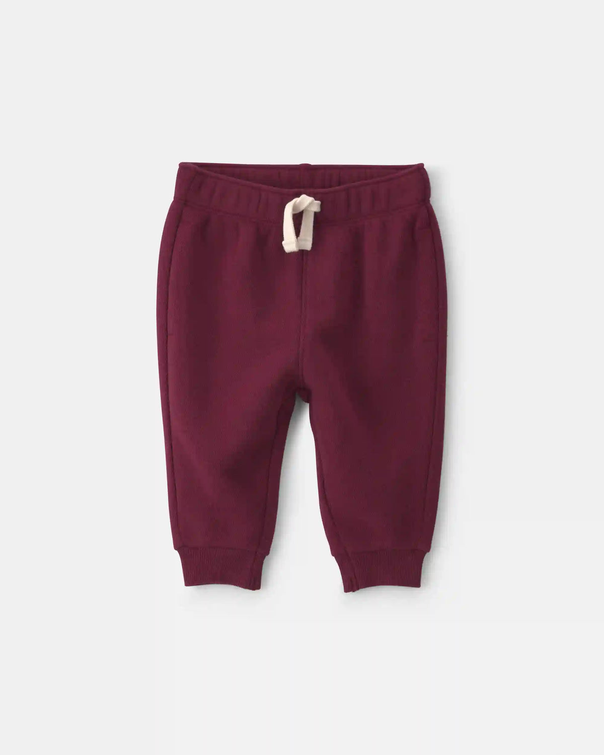 Baby Boy Fleece Pants - Burgundy