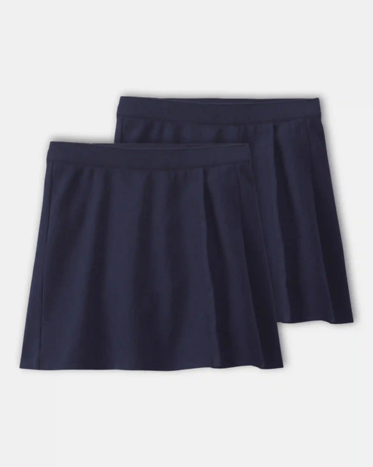 Girls 2-Pack Uniform Ponte Skort - Navy