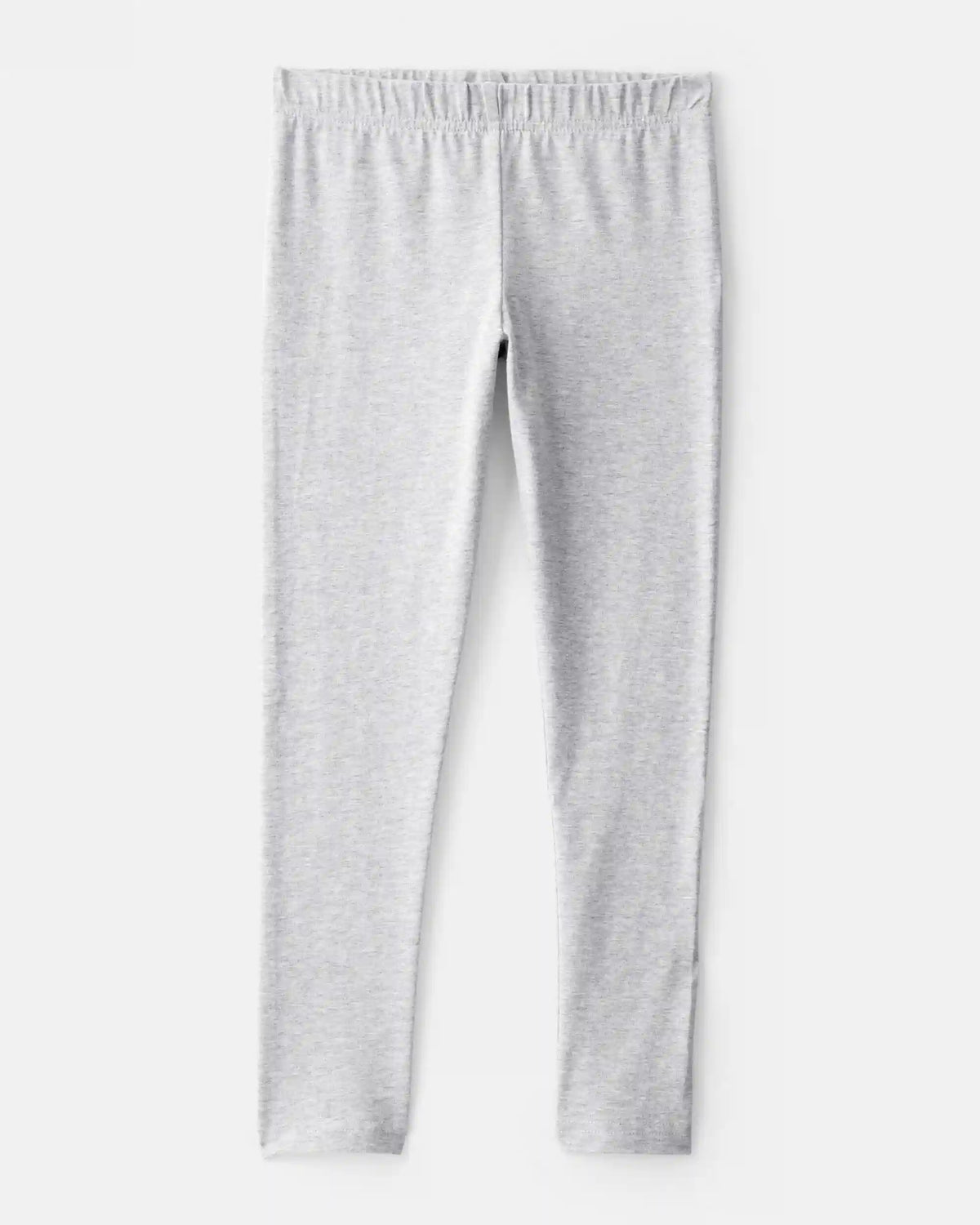 Girls Cotton Stretch Leggings - Grey