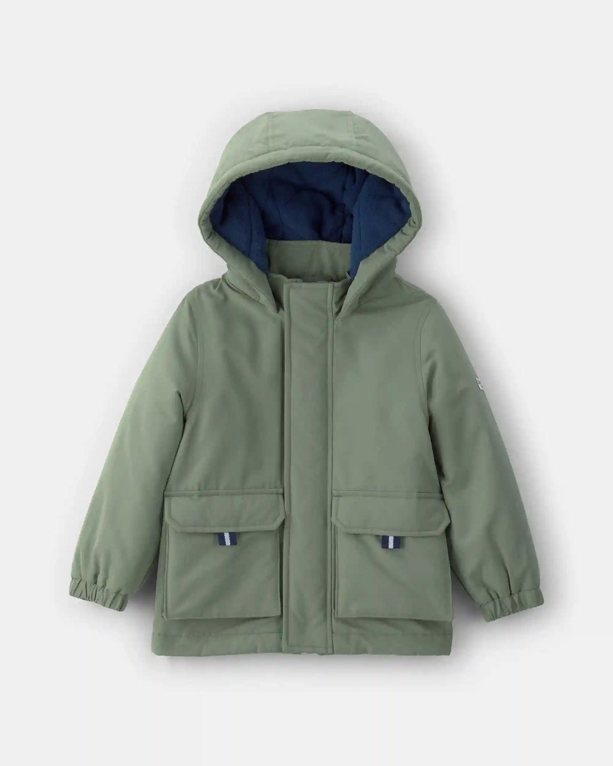 Toddler Boy Hooded Midweight Jacket - Green