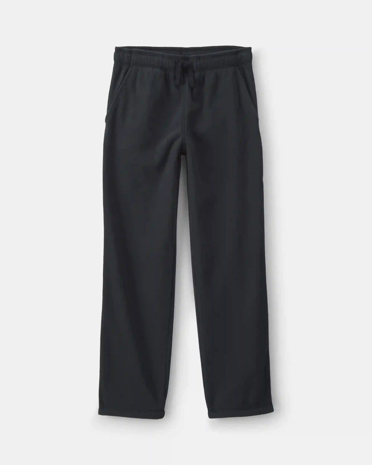 Boys Fleece Wide-Leg Pants - Black