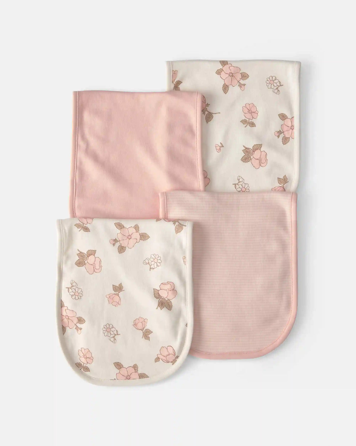 Baby Girl 4-Pack Floral Burp Cloths