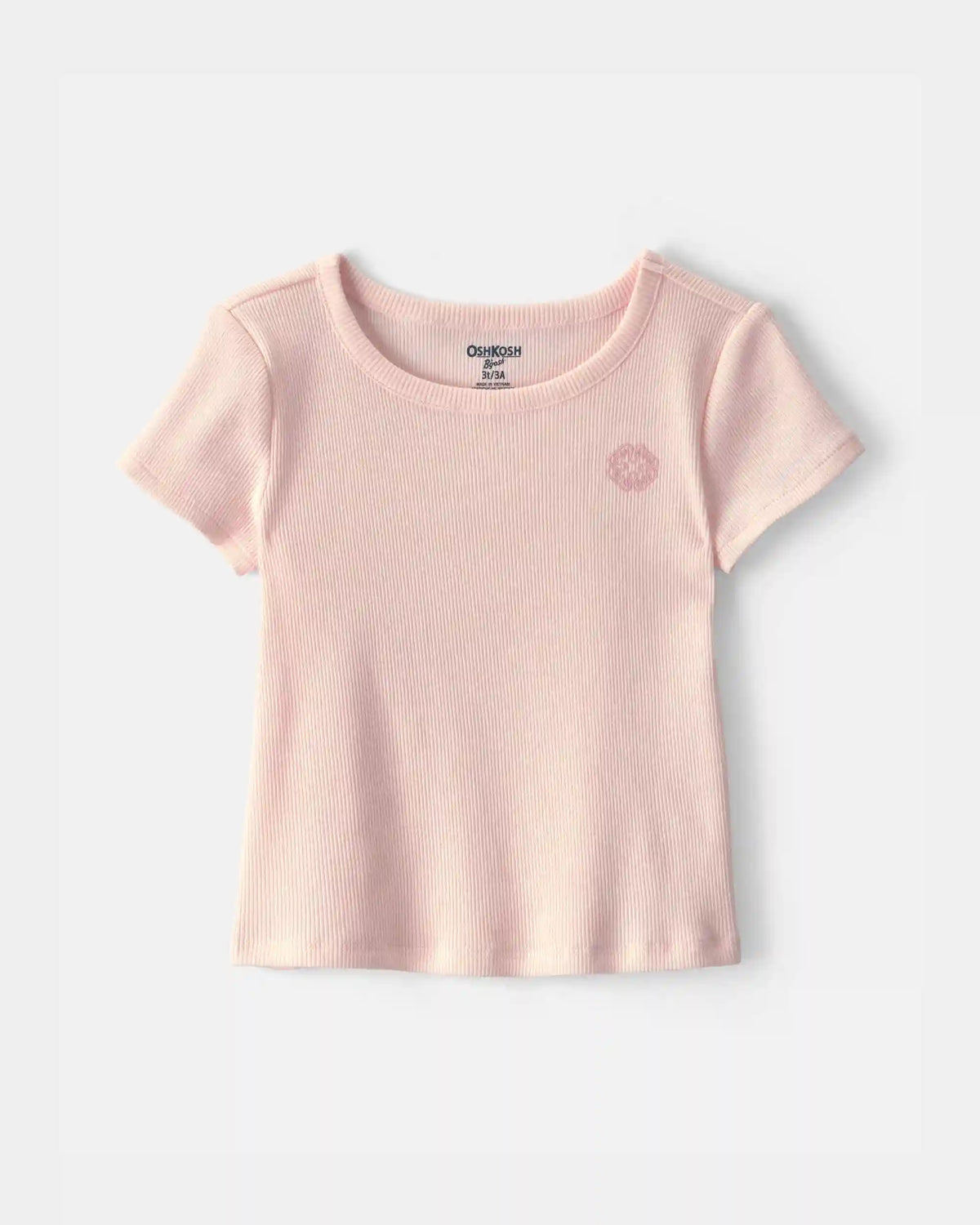 Toddler Girl OshKosh Logo Ribbed Tee - Pink