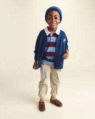 Boys 'Athletic Champs' Game Day French Terry Cardigan - Navy Blue