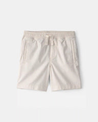 Boys 2-Piece Button-Down Shirt & Short Set - Brown/White