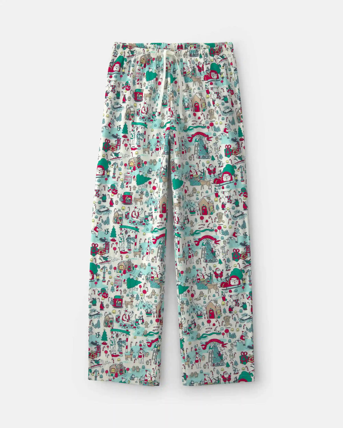 Kids Christmas Scavenger Hunt Fleece Loose Fit Pajama Bottoms