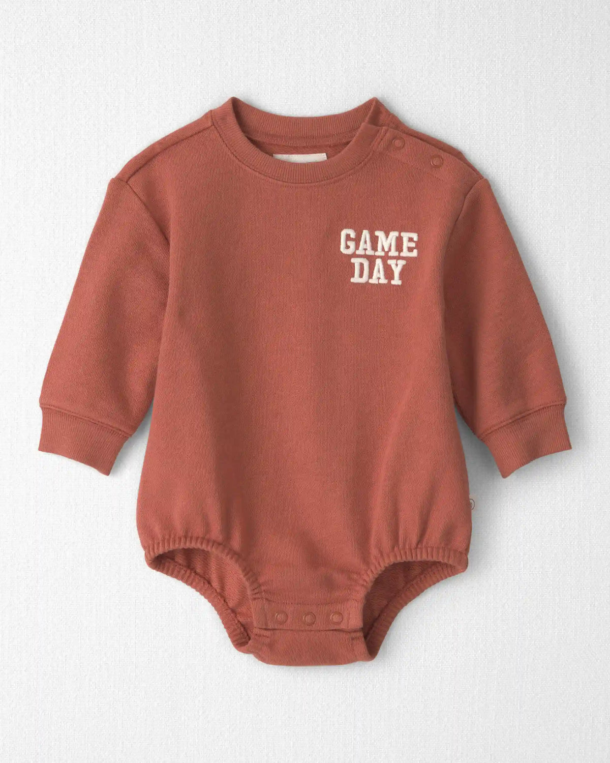 Baby Organic Cotton 'Game Day' French Terry Graphic Bubble