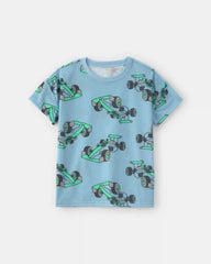 Boys 2-Piece Race Car Pajama Set - Blue/Black