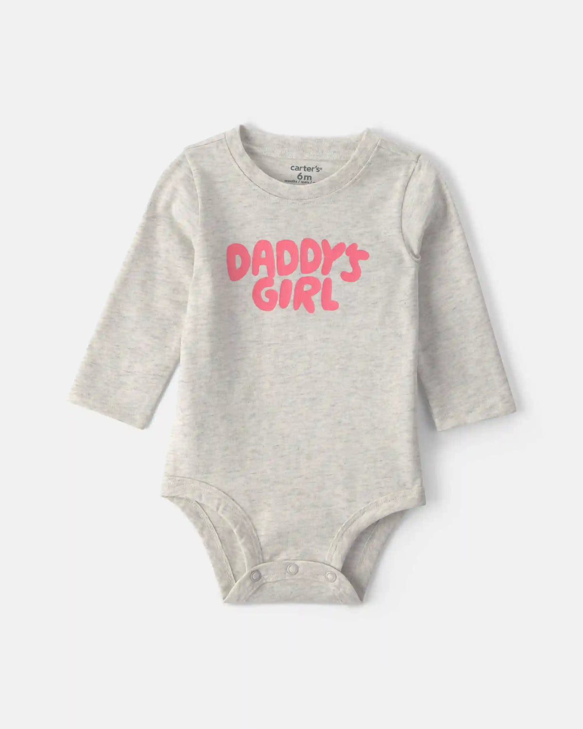 Baby Girl 'Daddys Girl' Long-Sleeve Graphic Bodysuit - Grey