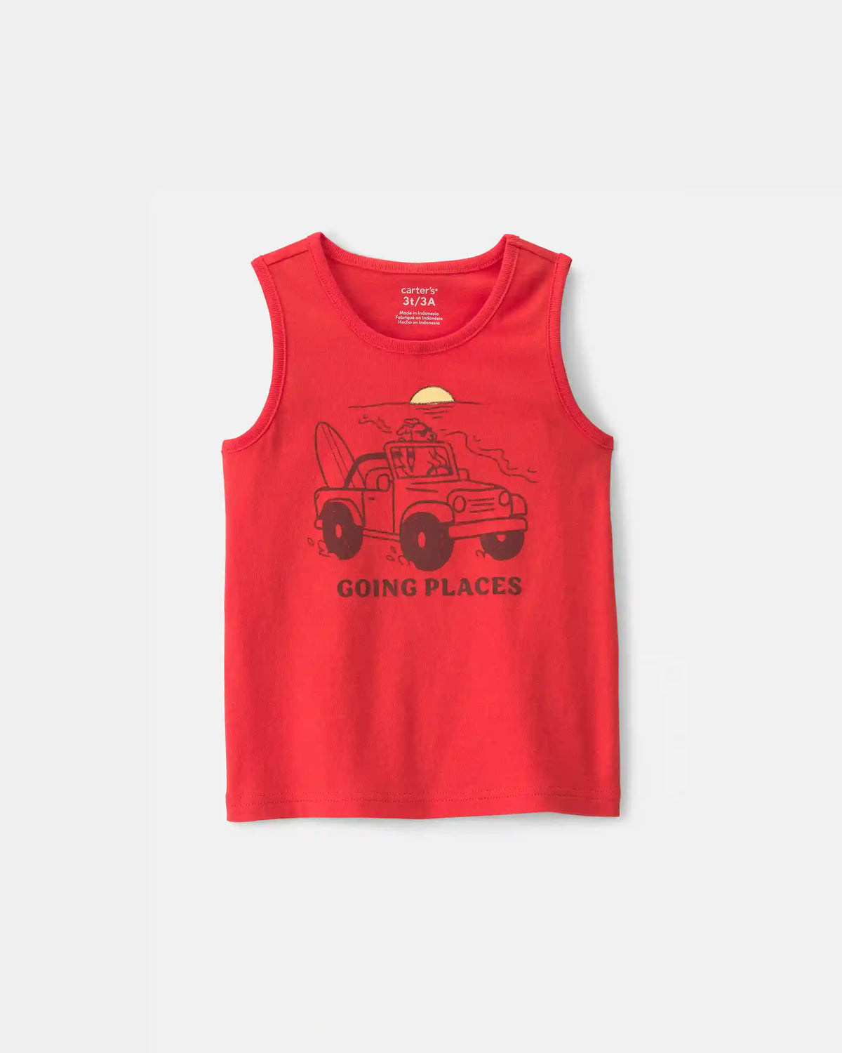 Baby Boy Beach Dog Graphic Tank - Orange