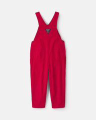 Toddler Girl Corduroy Overalls - Red
