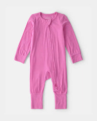 Baby Girl PurelySoft 2-Way Zip Sleep & Play Pajamas - Pink