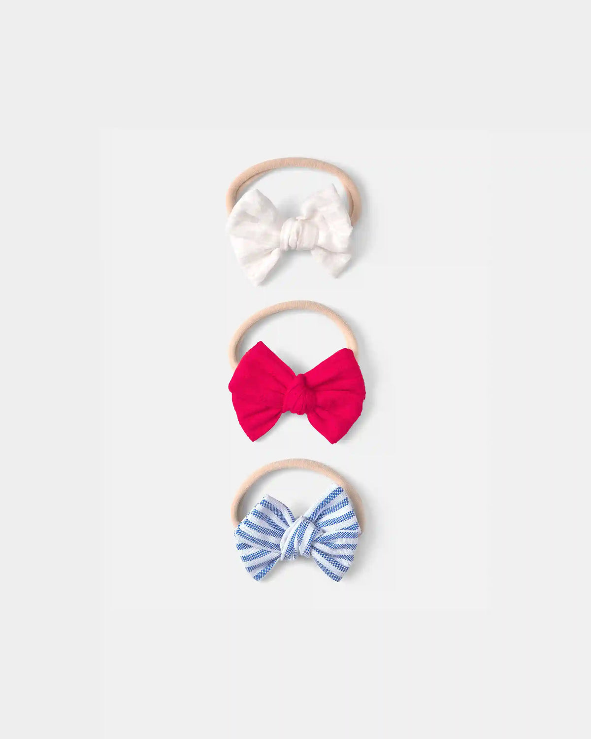 Baby Girl 3-Pack Headbands - Red/White/Blue