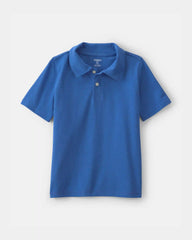 Boys Uniform Piqué Polo Shirt - Blue