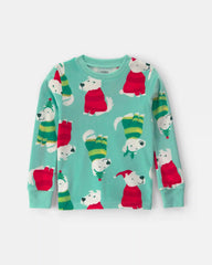 Toddler 2-Piece Christmas DreamPlush Snug Fit Pajama Set - Green