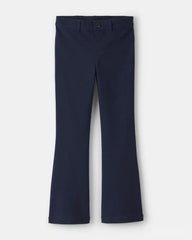 Girls 3-Pack Uniform Ponte Flare Pants - Navy