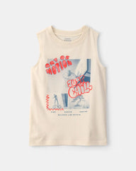 Boys 'Just Chill' Graphic Tank - Cream