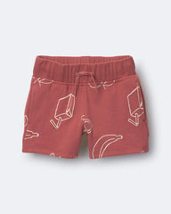 Toddler City Park™ Short in Snack Print - Red