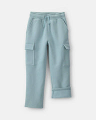 Boys Fleece Cargo Pants - Blue