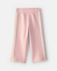 Baby Girl 2-Piece Varsity Fleece Sweatshirt & Pant Set - Cream/Pink