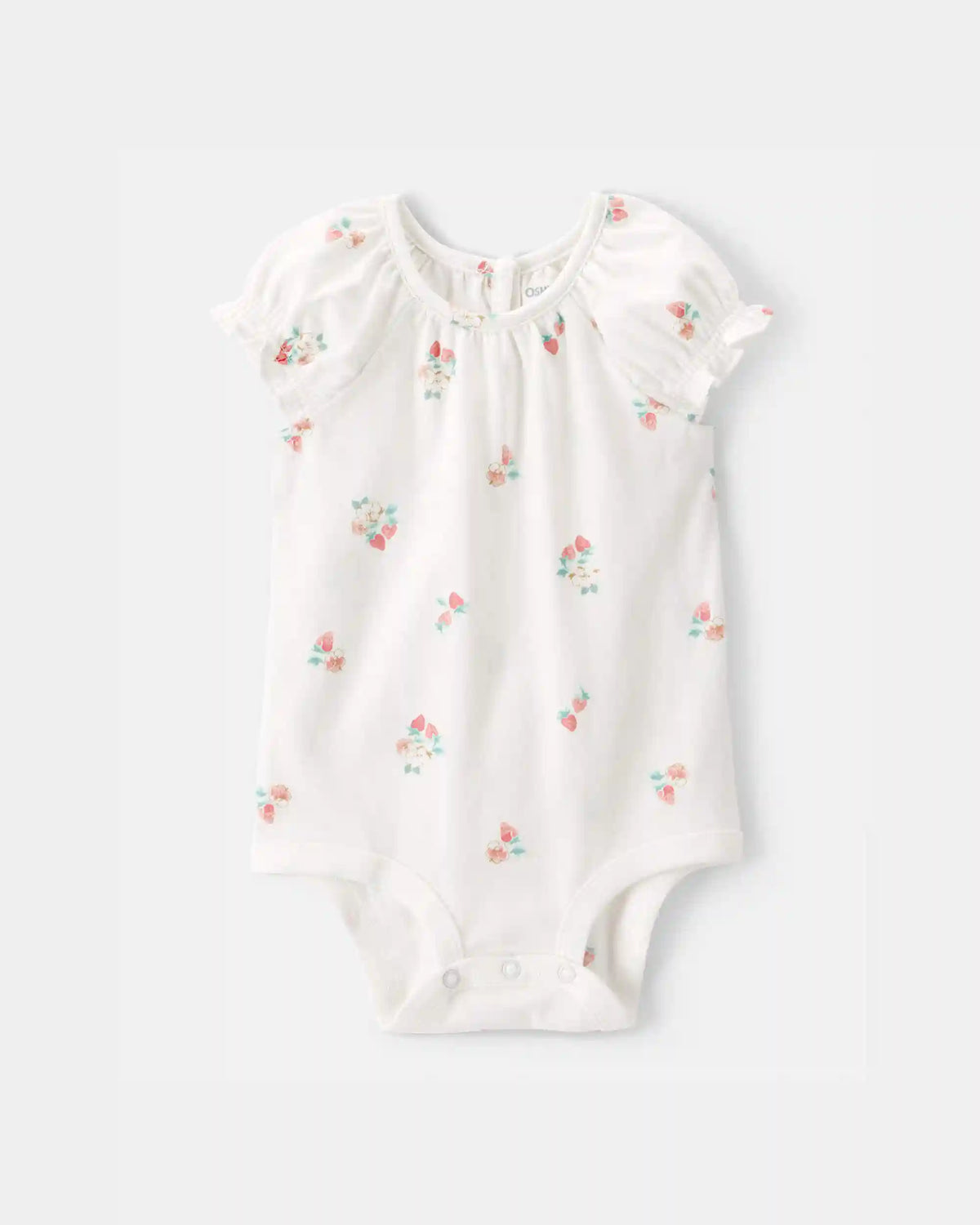 Baby Girl Strawberry Bodysuit - White