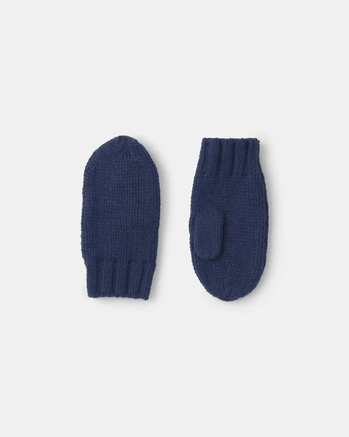 Toddler Boy Ribbed Mittens - Navy