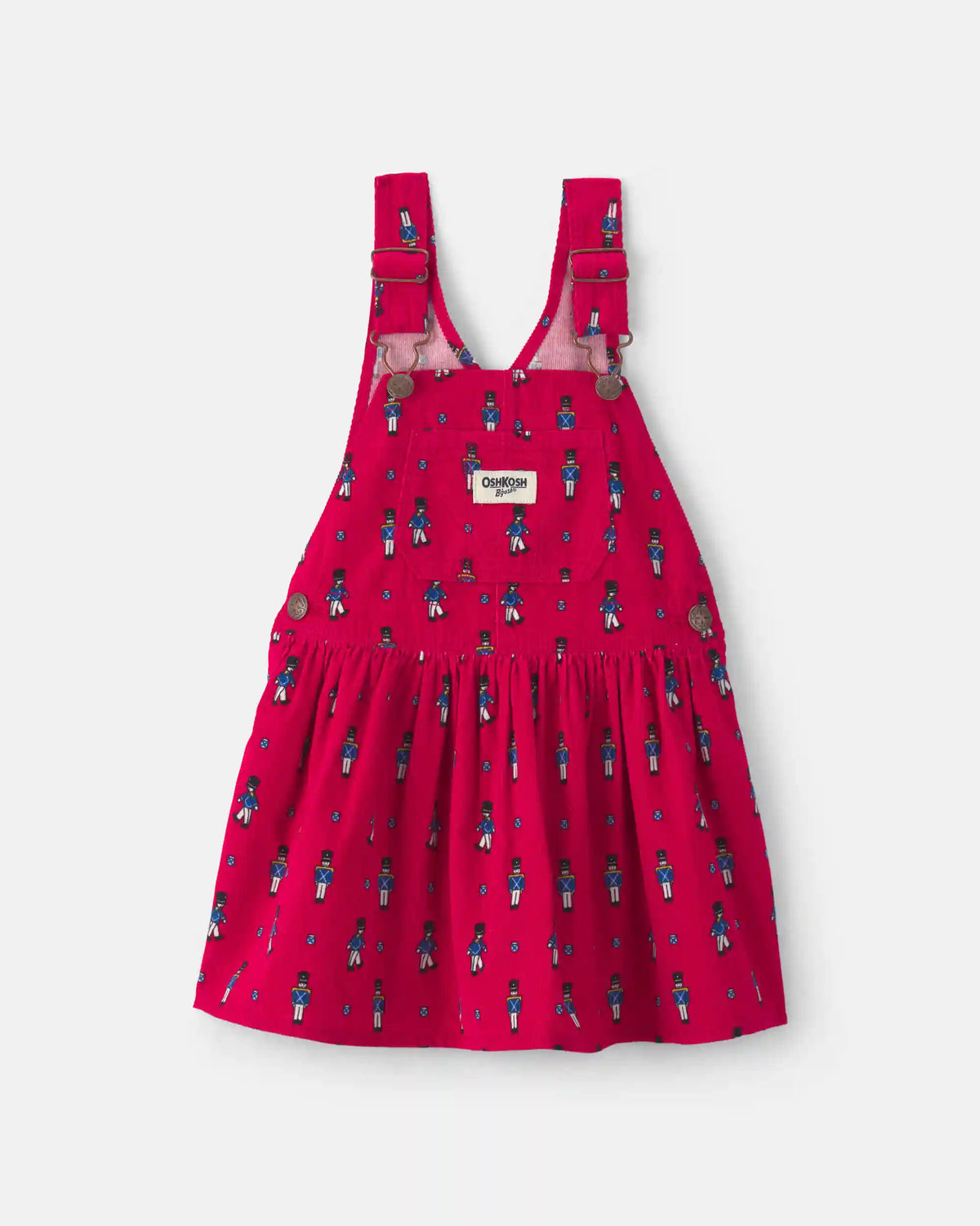 Toddler Girl Nutcracker Corduroy Skirtall - Red