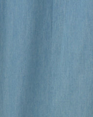 Girls 2-Piece Floral Chambray Long-Sleeve Top & Pant Set - Brown/Blue