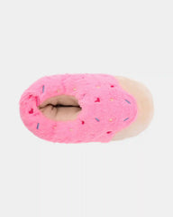 Girls Donut Slippers - Pink/Beige