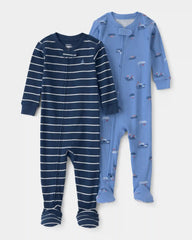 Toddler Boy 2-Pack Boat Snug Fit 1-Piece Pajama - Blue